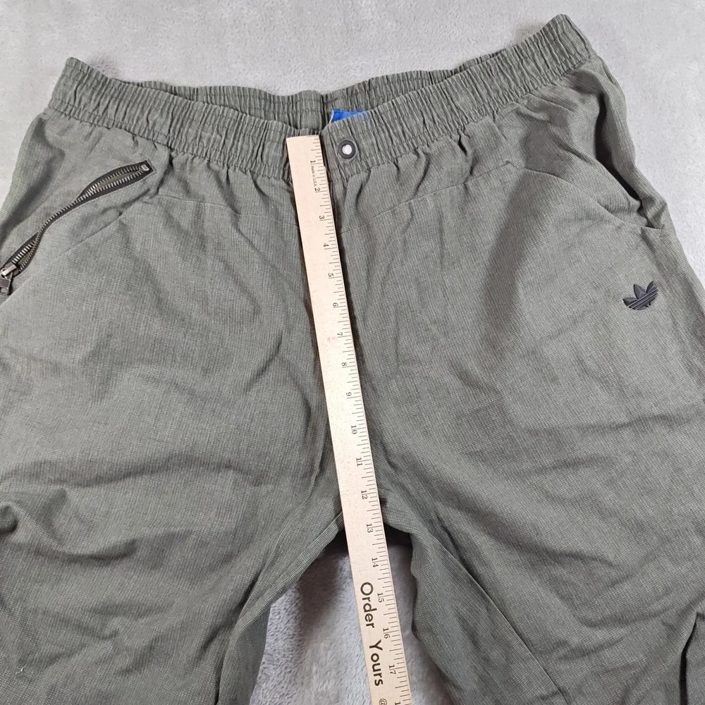 Adidas Jogger Pants Mens XXL Tapered Elastic Waist Ankle Zip Y2K Skater Woven